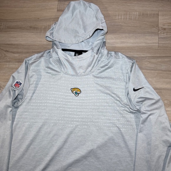 NFL Jacksonville Jaguars Nike On-Field lightweight Hoodie Pullover Mens 2XL Gray - Picture 1 of 8